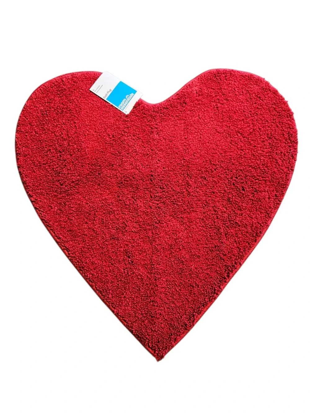 Red heart bath rug